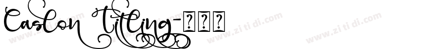 Caslon Titling字体转换